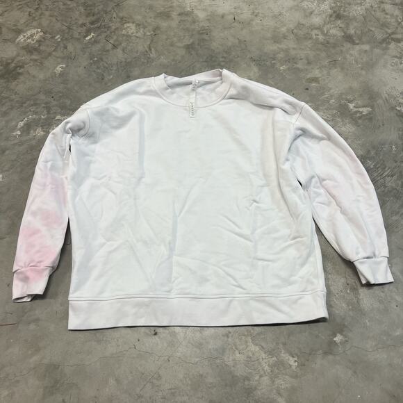 Lululemon Perfectly Oversized Crewneck White Sweatshirt Women's Size 10 READ DES - Picture 1 of 9